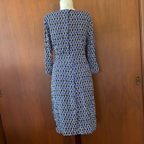 Boden Blue and White Patterned Dress - Picture 3 of 6